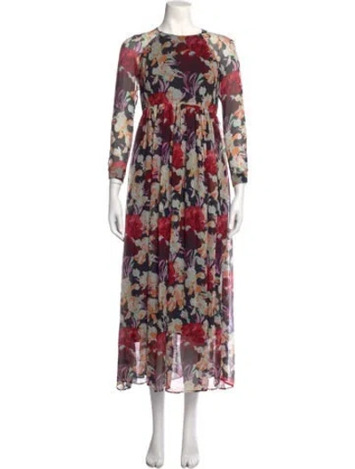 Pre-owned Rachel Comey Silk Long Dress In Red