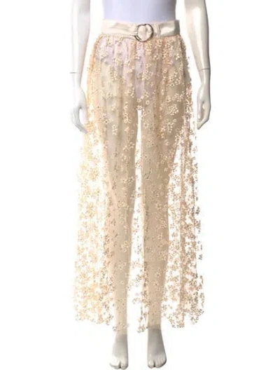 Pre-owned Rachel Comey Silk Long Skirt In Neutral