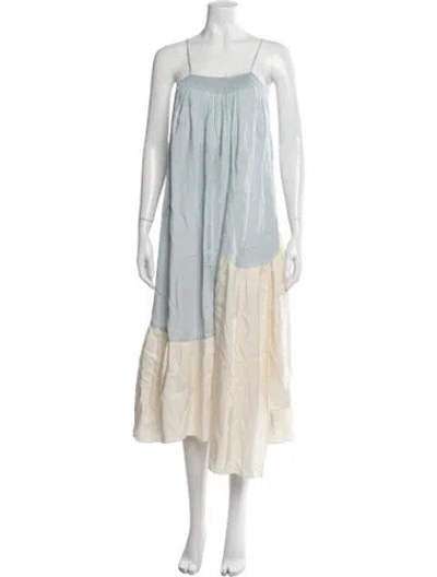 Pre-owned Rachel Comey Silk Midi Length Dress In Blue