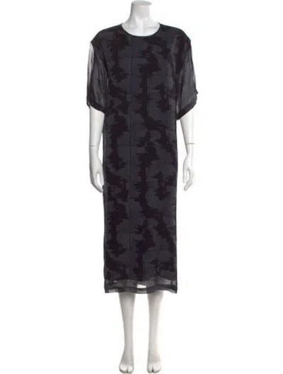 Pre-owned Rachel Comey Silk Midi Length Dress In Blue
