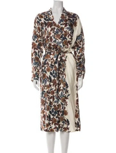 Pre-owned Rachel Comey Silk Midi Length Dress In Green