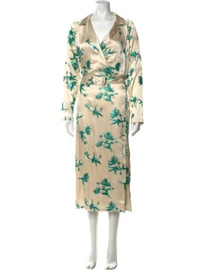 Pre-owned Rachel Comey Silk Midi Length Dress In Multi