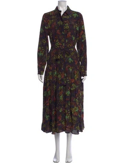 Pre-owned Rachel Comey Silk Midi Length Dress In Multicolor