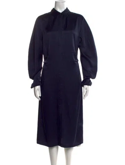 Pre-owned Rachel Comey Silk Midi Length Dress W/ Tags In Blue