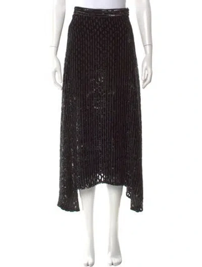 Pre-owned Rachel Comey Silk Midi Length Skirt In Black
