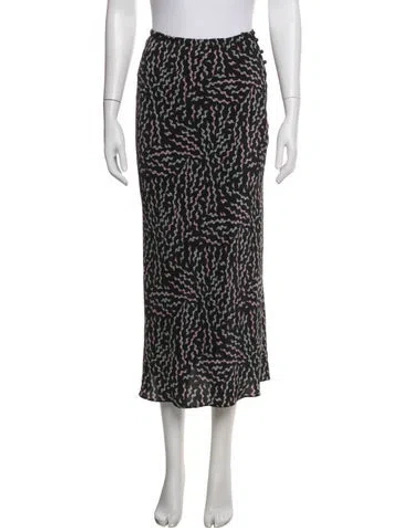 Pre-owned Rachel Comey Silk Midi Length Skirt In Black