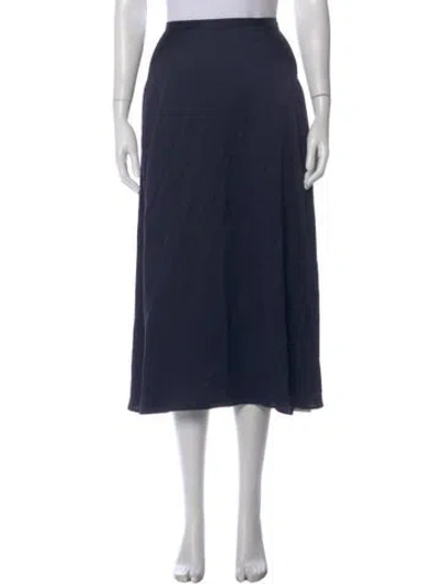 Pre-owned Rachel Comey Silk Midi Length Skirt In Blue