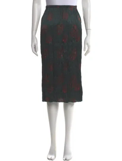 Pre-owned Rachel Comey Silk Midi Length Skirt In Green
