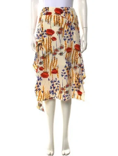 Pre-owned Rachel Comey Silk Midi Length Skirt In Neutral