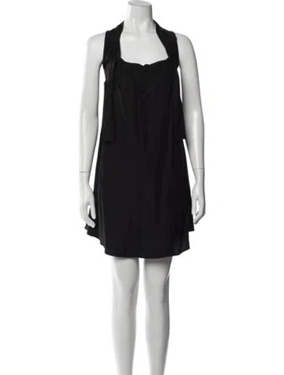 Pre-owned Rachel Comey Silk Mini Dress In Black