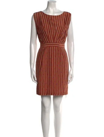 Pre-owned Rachel Comey Silk Mini Dress In Brown