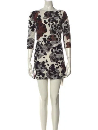 Pre-owned Rachel Comey Silk Mini Dress In Neutral