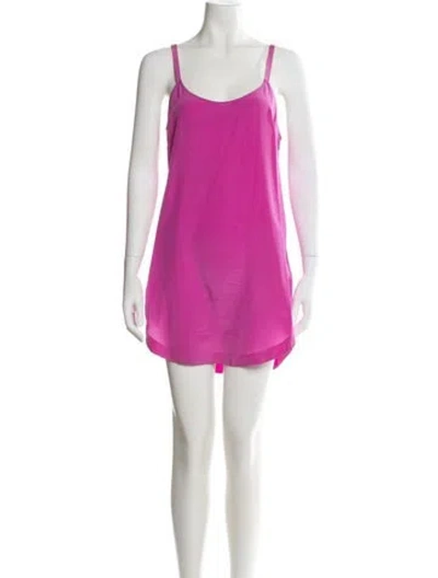 Pre-owned Rachel Comey Silk Mini Dress In Purple