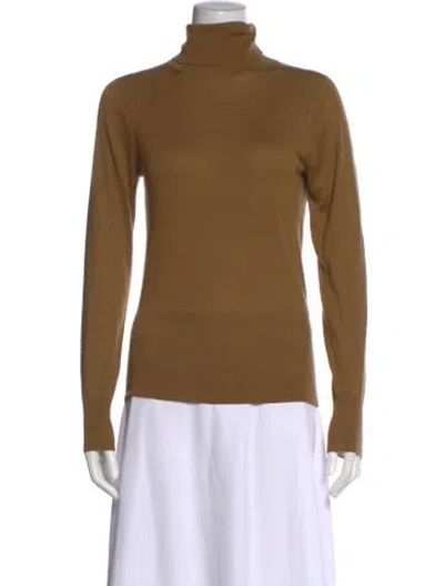Pre-owned Rachel Comey Silk Turtleneck Top In Neutral