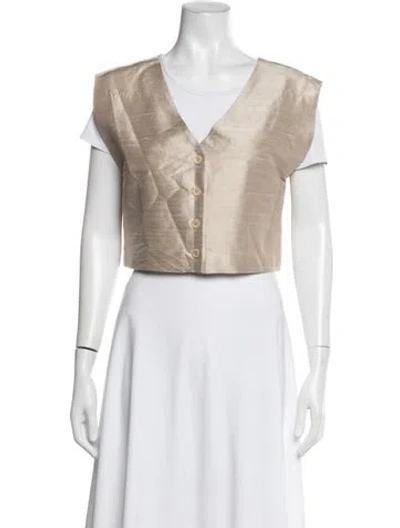 Pre-owned Rachel Comey Silk Vest W/ Tags In Neutrals