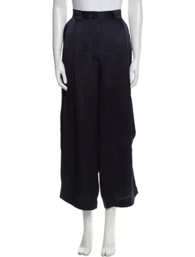 Pre-owned Rachel Comey Silk Wide Leg Pants In Black