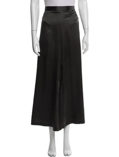 Pre-owned Rachel Comey Silk Wide Leg Pants In Black