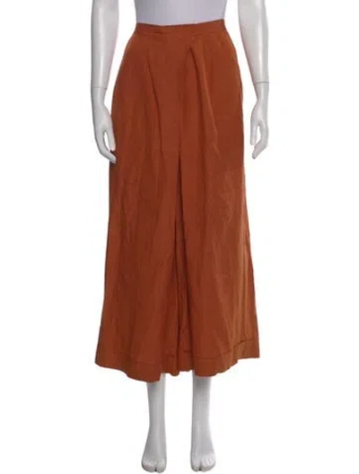 Pre-owned Rachel Comey Silk Wide Leg Pants In Orange