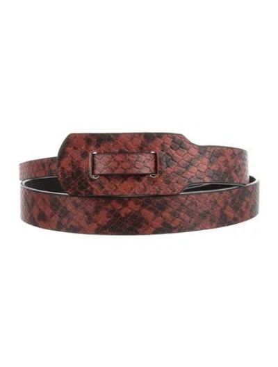 Pre-owned Rachel Comey Skinny Leather Belt In Red