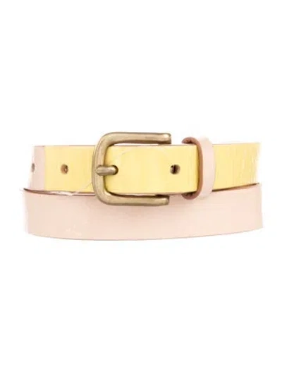 Pre-owned Rachel Comey Skinny Patent Leather Belt Kit In Neutral