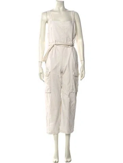 Pre-owned Rachel Comey Square Neckline Jumpsuit In White
