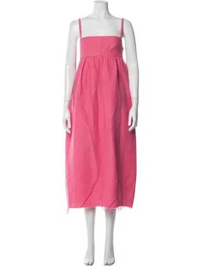 Pre-owned Rachel Comey Square Neckline Knee-length Dress In Pink