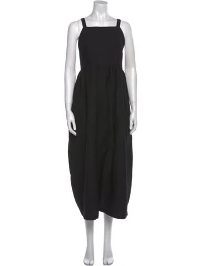 Pre-owned Rachel Comey Square Neckline Long Dress In Black