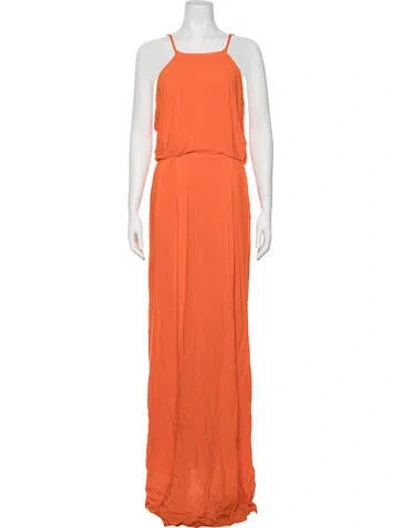 Pre-owned Rachel Comey Square Neckline Long Dress In Orange