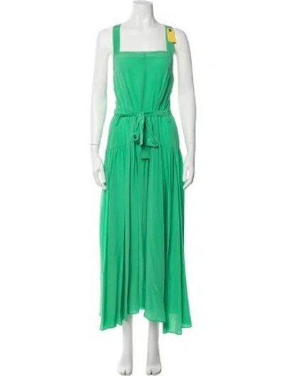Pre-owned Rachel Comey Square Neckline Long Dress W/ Tags In Green