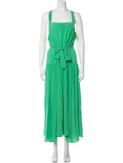 Pre-owned Rachel Comey Square Neckline Long Dress W/ Tags In Green