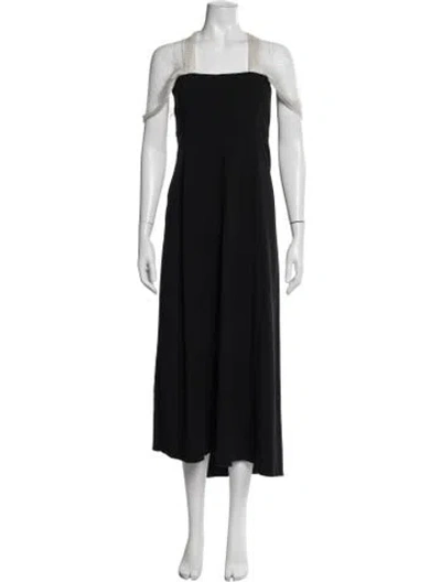 Pre-owned Rachel Comey Square Neckline Midi Length Dress In Black
