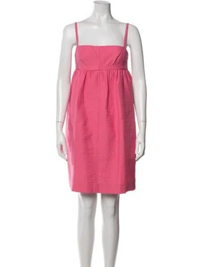 Pre-owned Rachel Comey Square Neckline Mini Dress In Pink