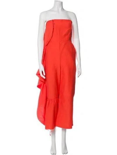 Pre-owned Rachel Comey Strapless Jumpsuit In Orange