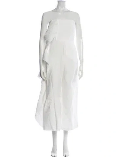 Pre-owned Rachel Comey Strapless Jumpsuit In White