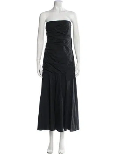 Pre-owned Rachel Comey Strapless Long Dress In Black