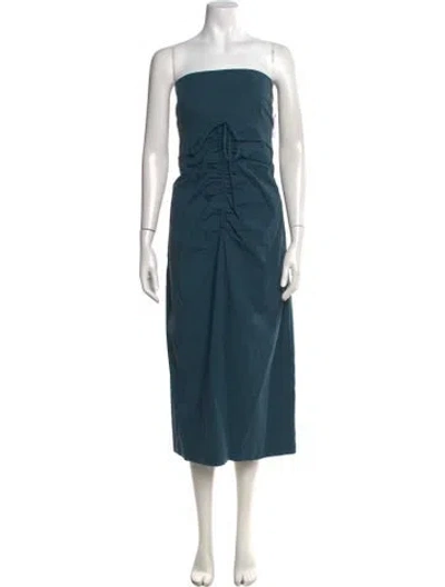 Pre-owned Rachel Comey Strapless Midi Length Dress W/ Tags In Gray