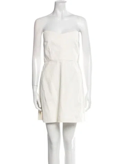 Pre-owned Rachel Comey Strapless Mini Dress In Neutral