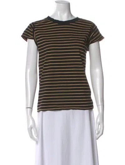 Pre-owned Rachel Comey Striped Crew Neck T-shirt In Black