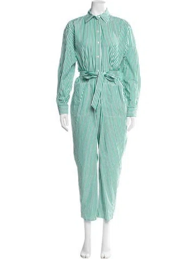 Pre-owned Rachel Comey Striped Jumpsuit In Green