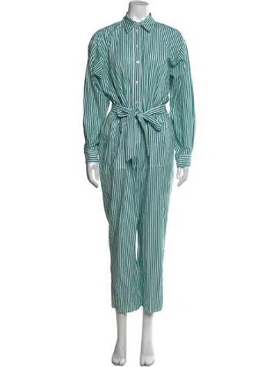 Pre-owned Rachel Comey Striped Jumpsuit In Green