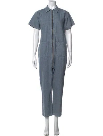 Pre-owned Rachel Comey Striped Jumpsuit W/ Tags In Blue