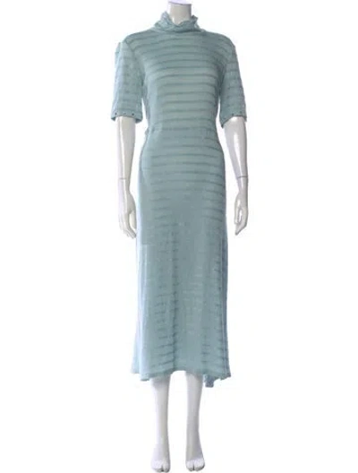 Pre-owned Rachel Comey Striped Long Dress In Blue