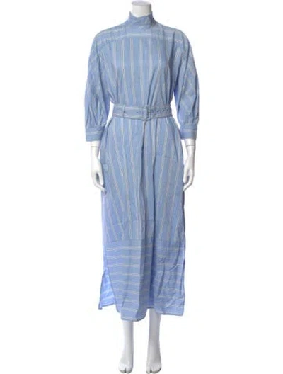 Pre-owned Rachel Comey Striped Long Dress In Blue