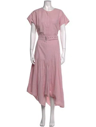 Pre-owned Rachel Comey Striped Midi Length Dress In Red