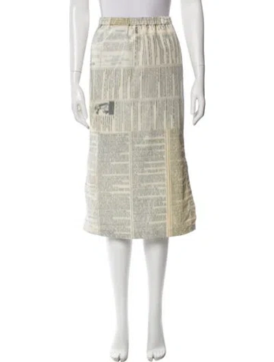 Pre-owned Rachel Comey Striped Midi Length Skirt W/ Tags In Neutral