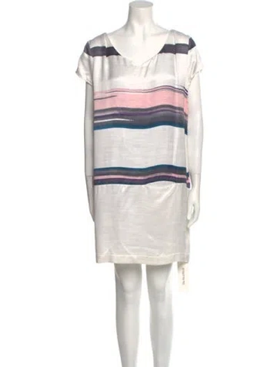 Pre-owned Rachel Comey Striped Mini Dress In Neutral