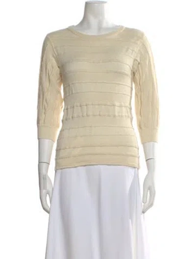 Pre-owned Rachel Comey Striped Scoop Neck Sweater In Neutral