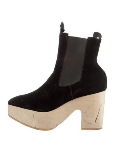 Pre-owned Rachel Comey Suede Chelsea Boots In Black
