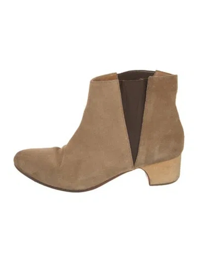 Pre-owned Rachel Comey Suede Chelsea Boots In Neutrals