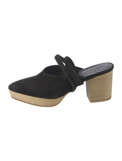 Pre-owned Rachel Comey Suede Mules In Black